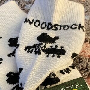 Woodstock Graphic White and Black Socks